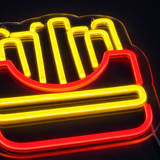 French Fries Neon Vägglampa