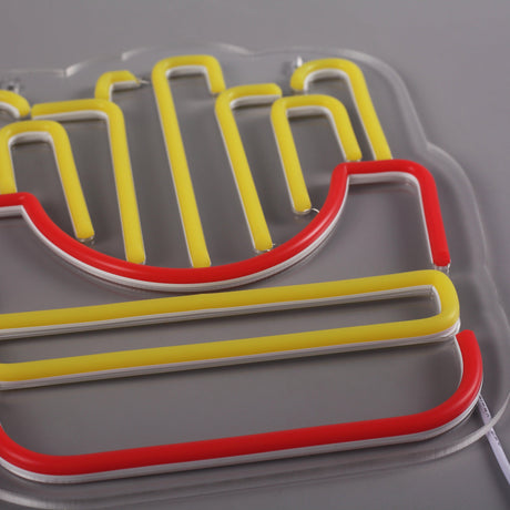 French Fries Neon Vägglampa-Lampconcept.se