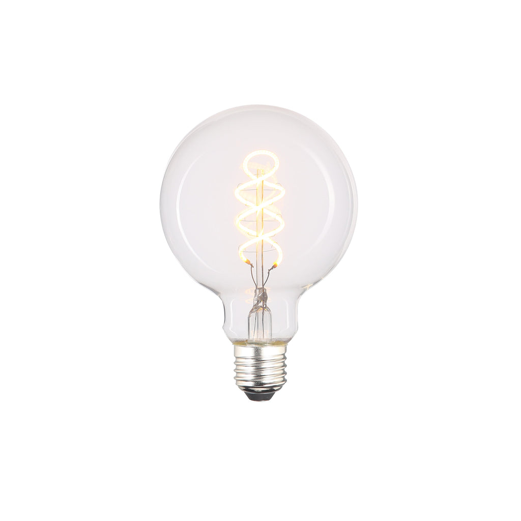LED 4W G95 Spiral Klar Dimbar (E27)-Lampconcept.se