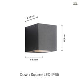 Gamp Square Vägglampa Utomhus Svart