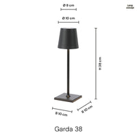 Garda 38cm Trådlös IP54 Koppar