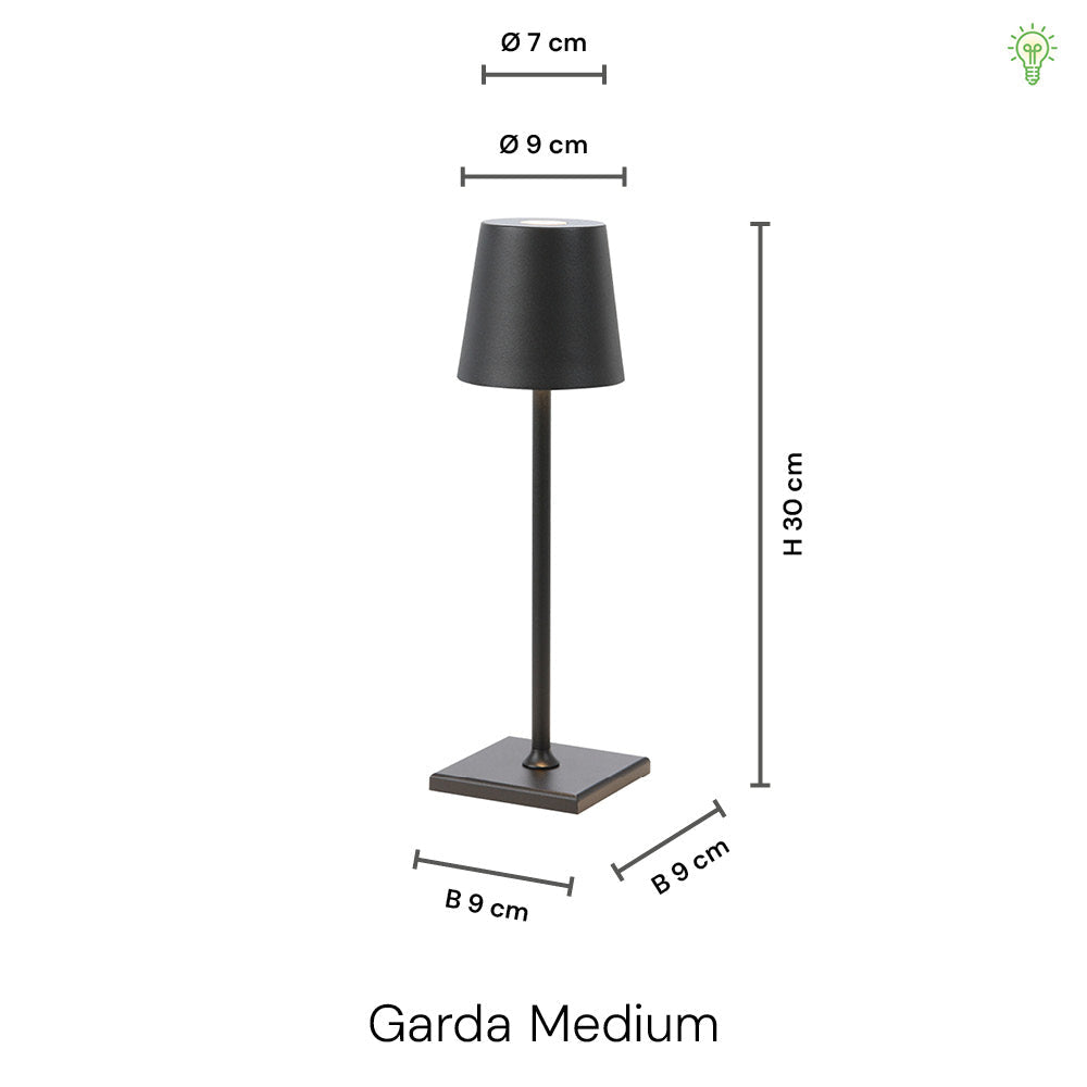 Garda Medium 30cm Trådlös Bordslampa IP54