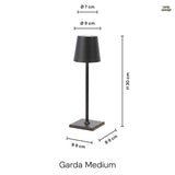 Garda Medium 30cm Trådlös Svart
