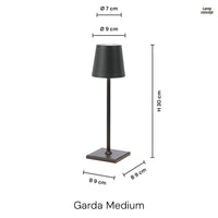 Garda Medium 30cm Trådlös Svart