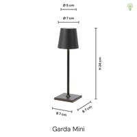 Garda Mini 24cm Trådlös Bordslampa IP54