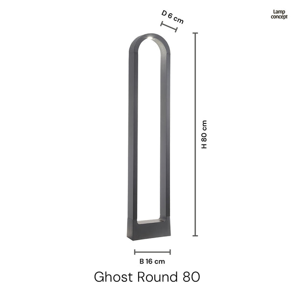 Ghost Round LED Utomhus Trädgårdslampa 80cm
