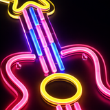Guitar Neon Vägglampa
