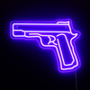 Gun Neonskylt Blå