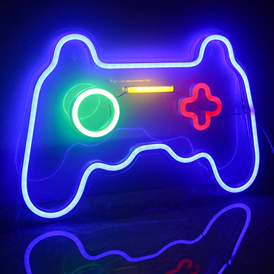 Joystick Neon Vägglampa Blå-Lampconcept.se