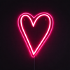 Heart Neon Vägglampa