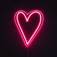 Heart Neon Vägglampa
