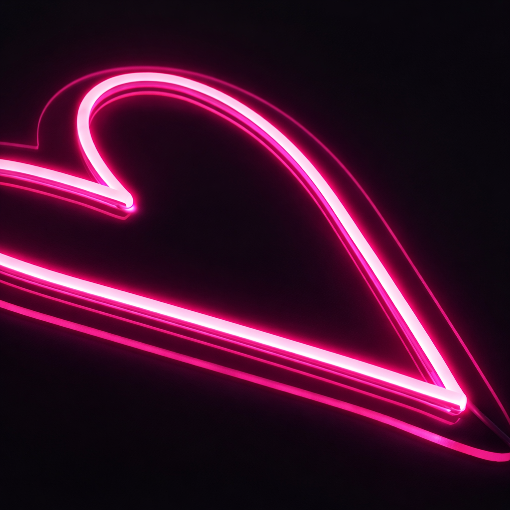 Heart Neon Vägglampa