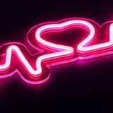 Heartbeat Neon Vägglampa Pink