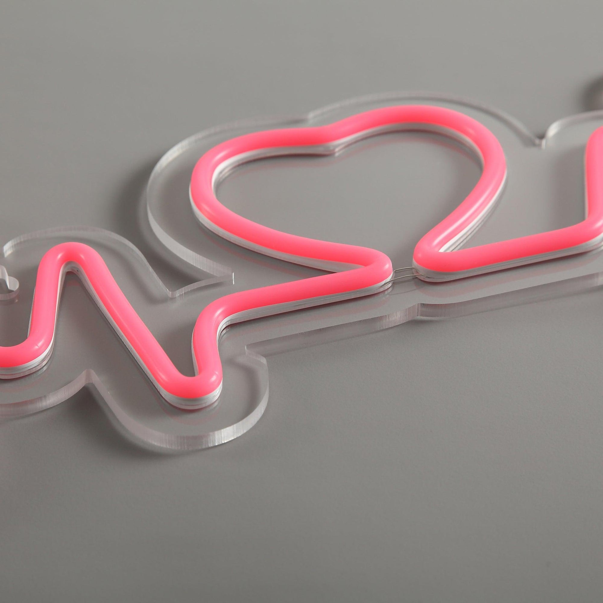 Heartbeat Neon Vägglampa Pink-Lampconcept.se