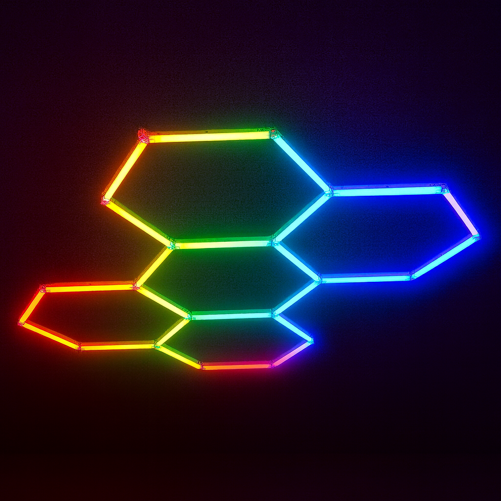 Hexagon Garage LED 5-Set 6500K RGB-Lampconcept.se
