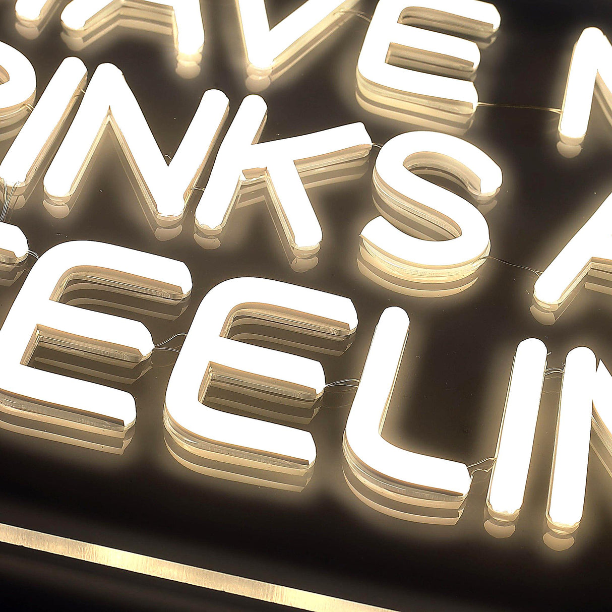 I Have Mixed Drinks About Feelings Neon Vägglampa