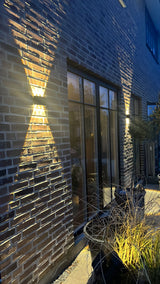 Ortelo 6W 17cm Vägglampa Utomhus Svart-Lampconcept.se