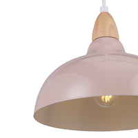Oak Taklampa Ø24 Glossy Beige Pink-Lampconcept.se