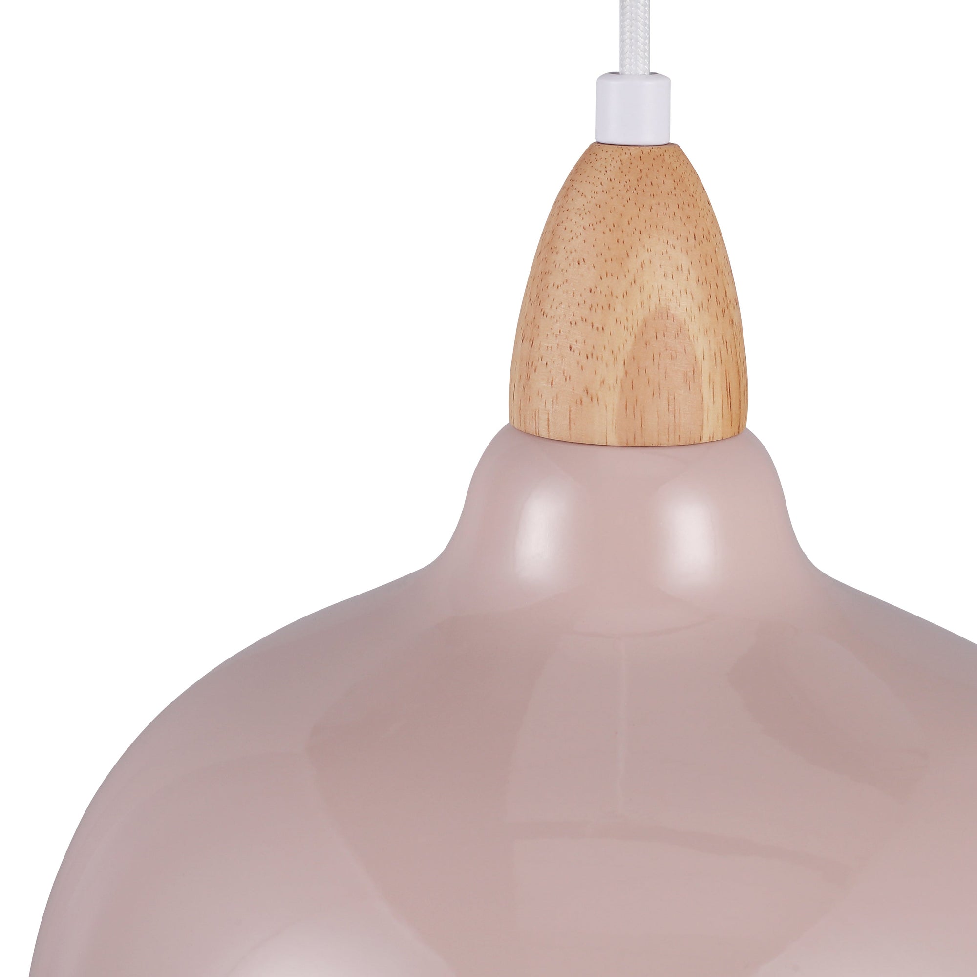 Oak Taklampa Ø24 Glossy Beige Pink-Lampconcept.se