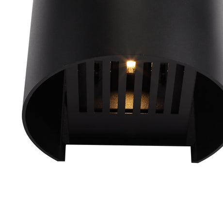 Sunset Round IP54 6W Utomhusvägglampa Svart-Lampconcept.se