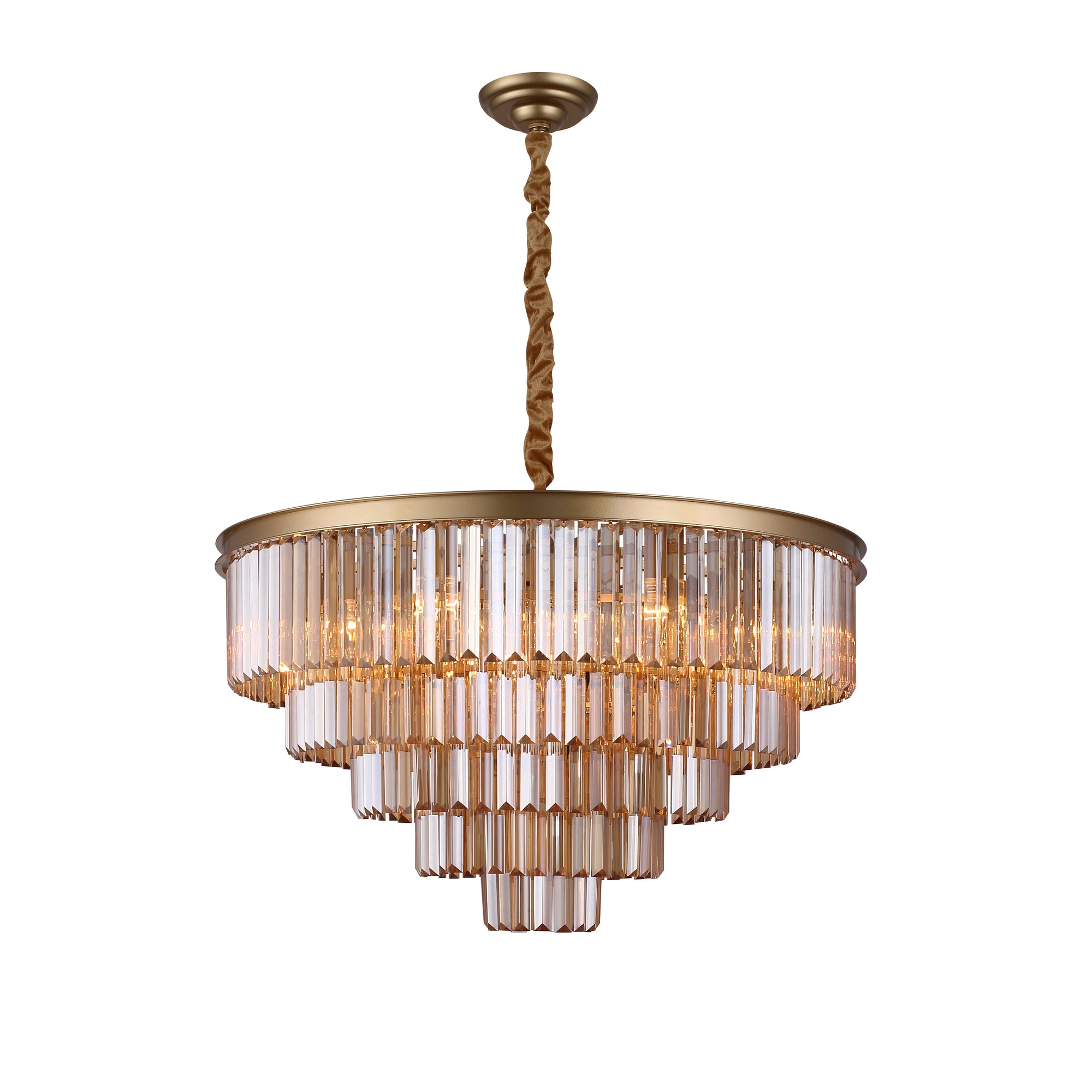 Santorini Ljuskrona Ø80 Amber-Lampconcept.se