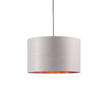 Drum Taklampa Ø40 Grå/Mässing-Lampconcept.se