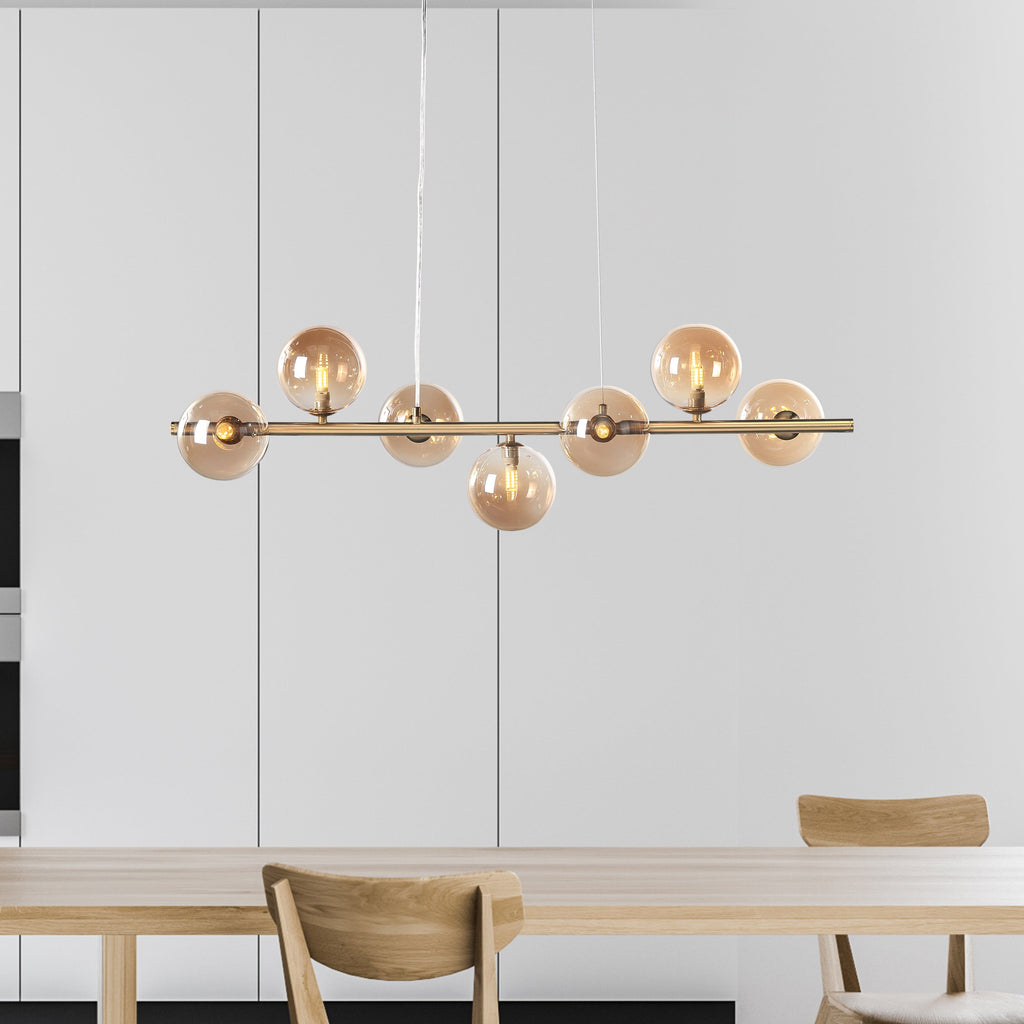 Bubbles Långbordstaklampa 90cm Amber