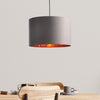 Drum Taklampa Ø40 Grå/Mässing-Lampconcept.se
