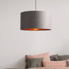 Drum Taklampa Ø50 Grå/Mässing-Lampconcept.se