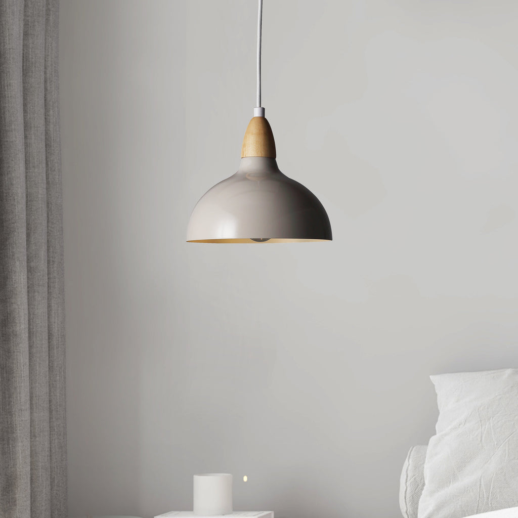 Oak Taklampa Ø19 Glossy Dove