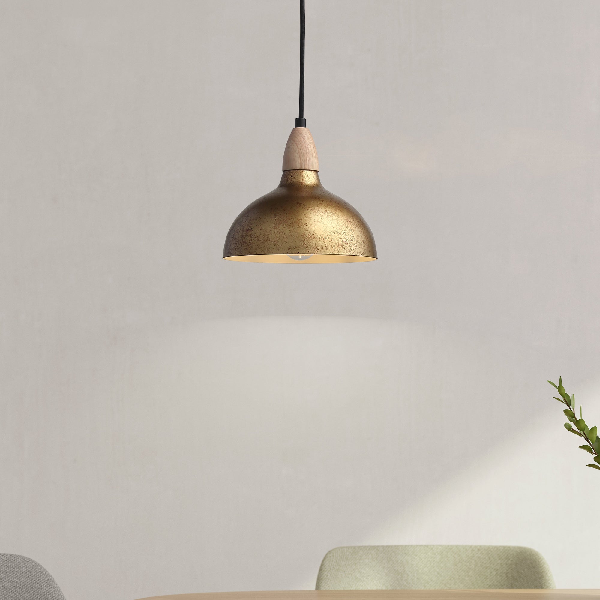 Oak Taklampa Ø19 Ljust Trä