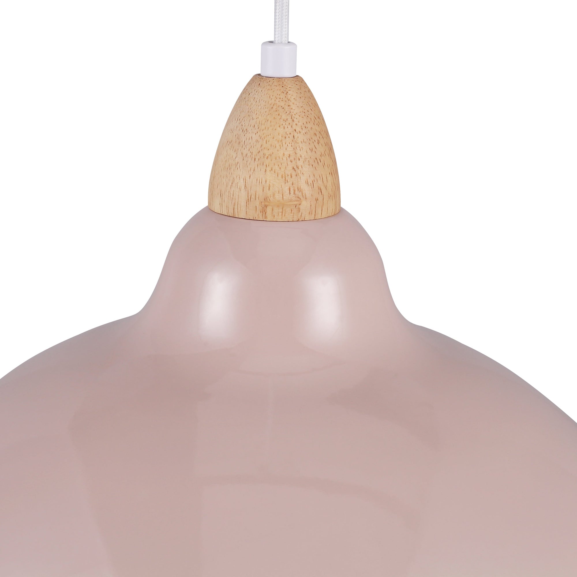 Oak Taklampa Ø35 Glossy Beige Pink-Lampconcept.se