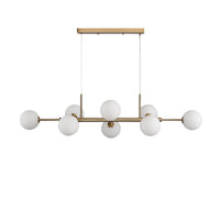 Seti Långbordstaklampa Borstad Mässing/Opal-Lampconcept.se
