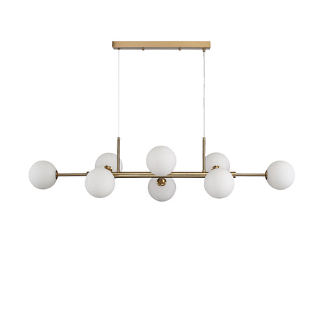 Seti Långbordstaklampa Borstad Mässing/Opal-Lampconcept.se