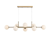 Seti Långbordstaklampa Borstad Mässing/Opal-Lampconcept.se