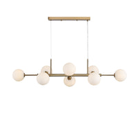 Seti Långbordstaklampa Borstad Mässing/Opal-Lampconcept.se