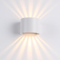 Sunset Round IP54 6W Utomhus Vägglampa Vit-Lampconcept.se