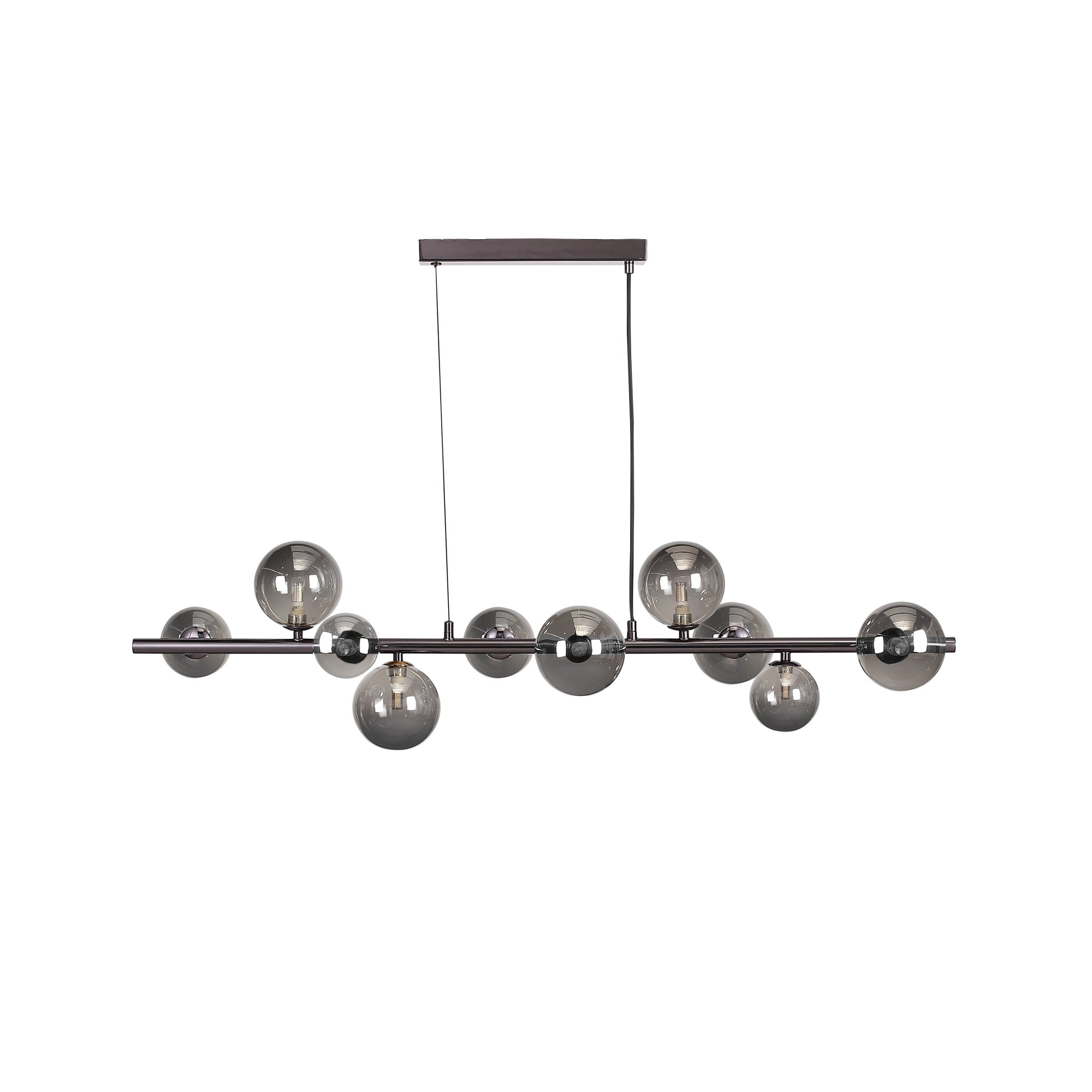 Valencia Långbordstaklampa Svart Titanium/Smoke-Lampconcept.se
