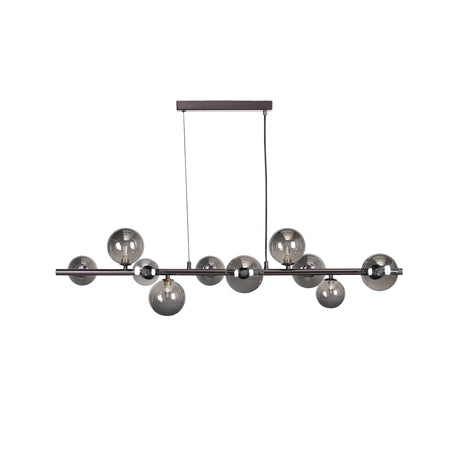 Valencia Långbordstaklampa Svart Titanium/Smoke-Lampconcept.se