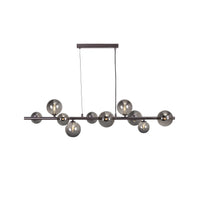 Valencia Långbordstaklampa Svart Titanium/Smoke-Lampconcept.se