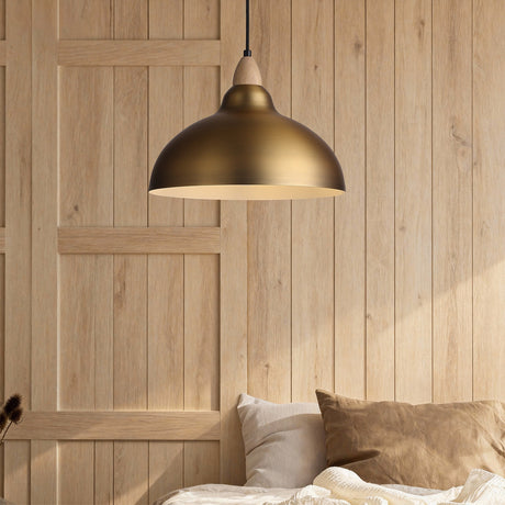 Oak Taklampa Ø35 Borstad Mässing-Lampconcept.se
