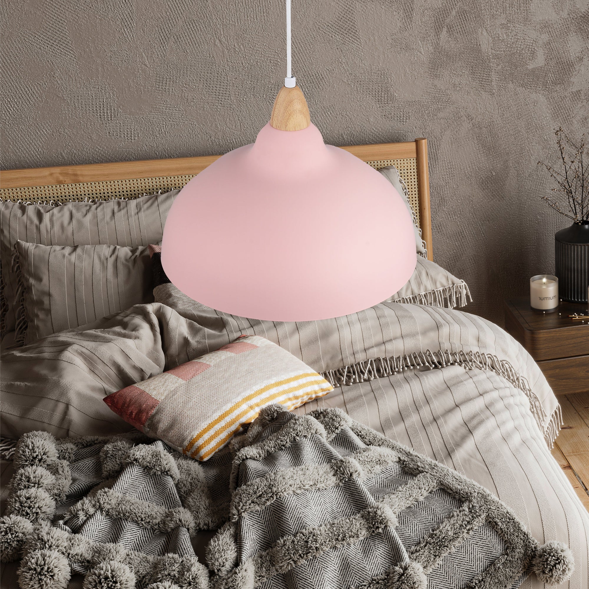 Oak Taklampa Ø35 Flamingo Pink-Lampconcept.se
