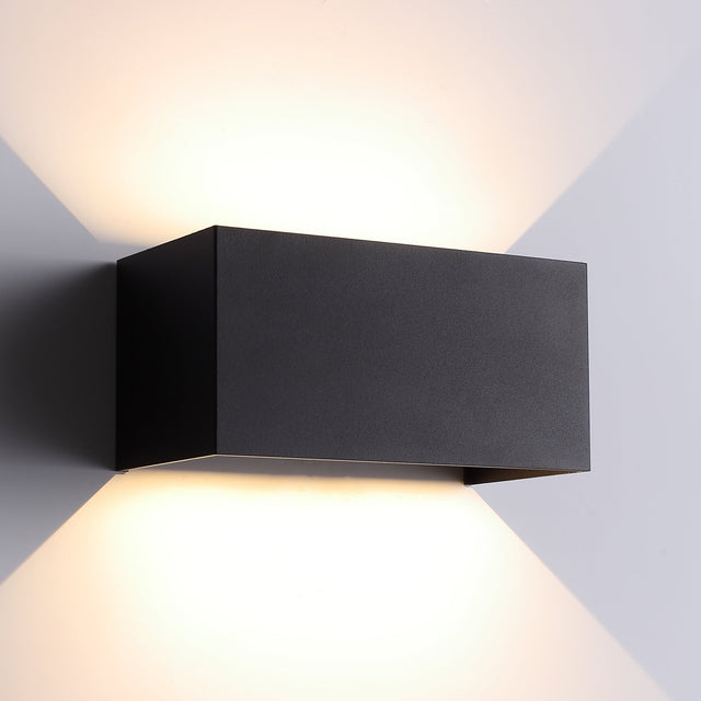 Wide IP54 12W Utomhus Vägglampa Svart-Lampconcept.se