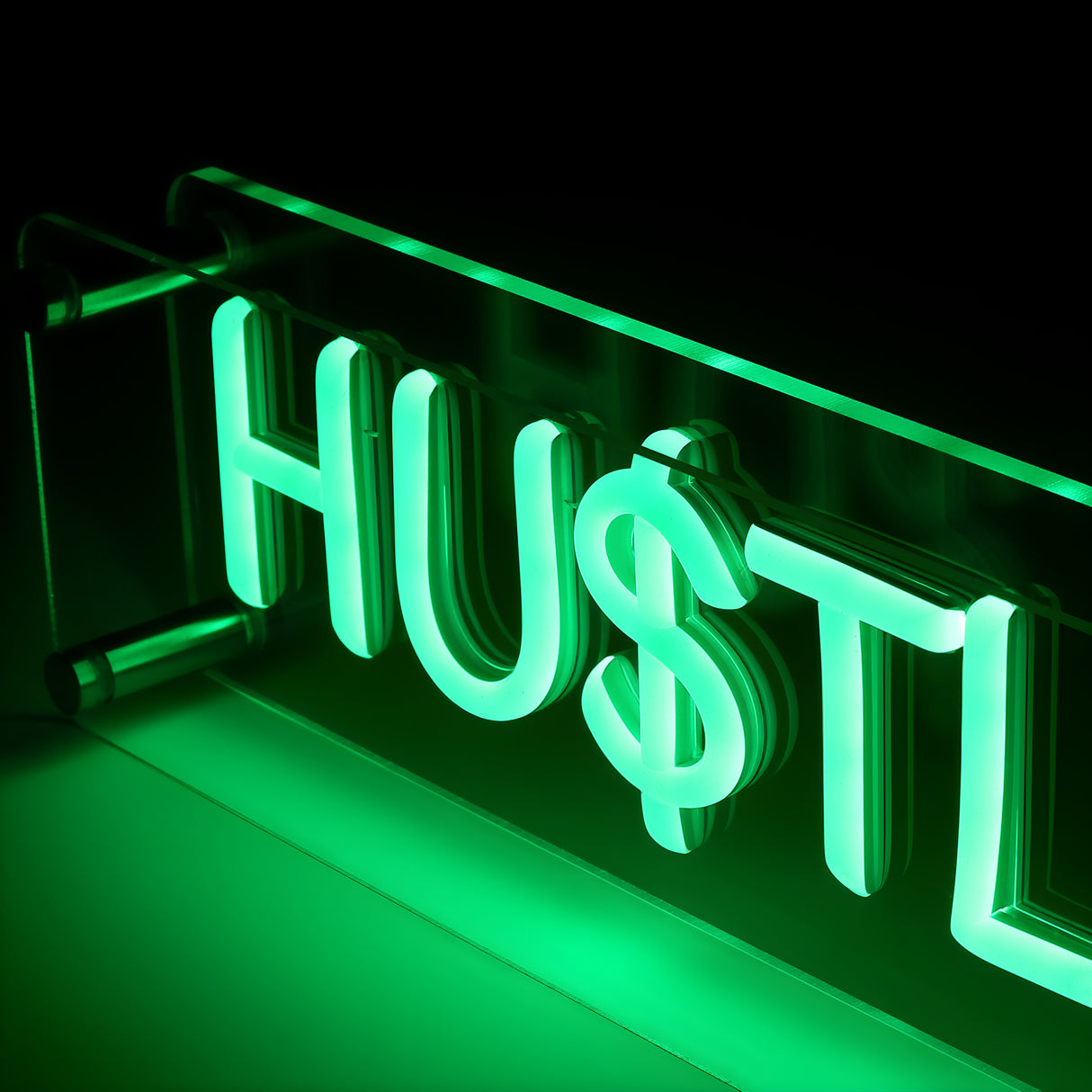 Hustle LED Neon Box Bordlampa
