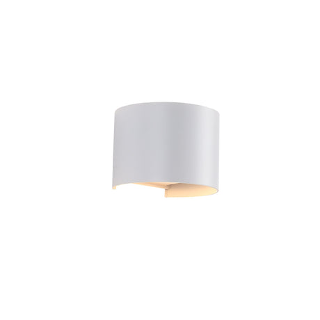 Sunset Round IP54 6W Utomhus Vägglampa Vit-Lampconcept.se