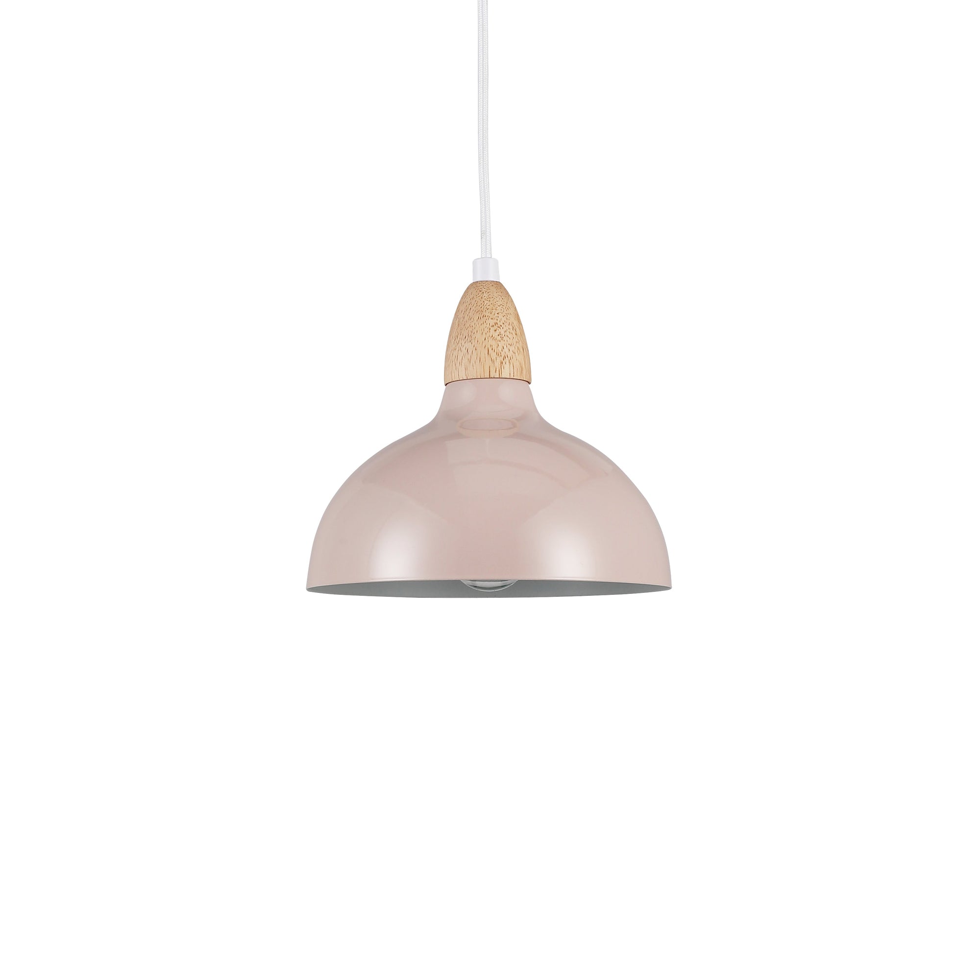 Oak Taklampa Ø19 Glossy Beige Pink-Lampconcept.se