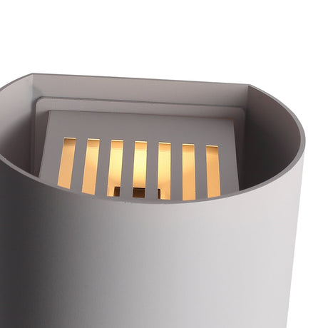 Sunset Round IP54 6W Utomhus Vägglampa Vit-Lampconcept.se
