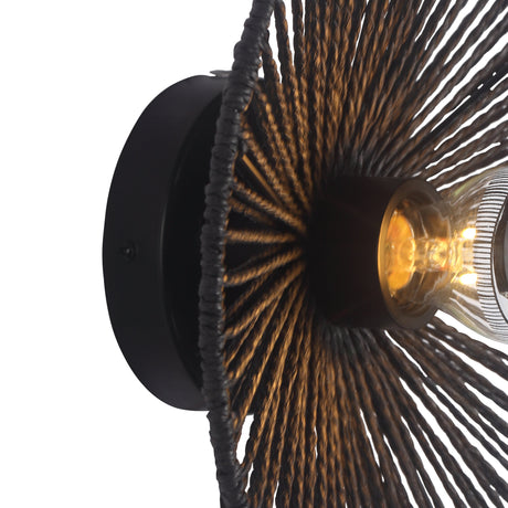 Wave Vägglampa Ø30 Svart-Lampconcept.se