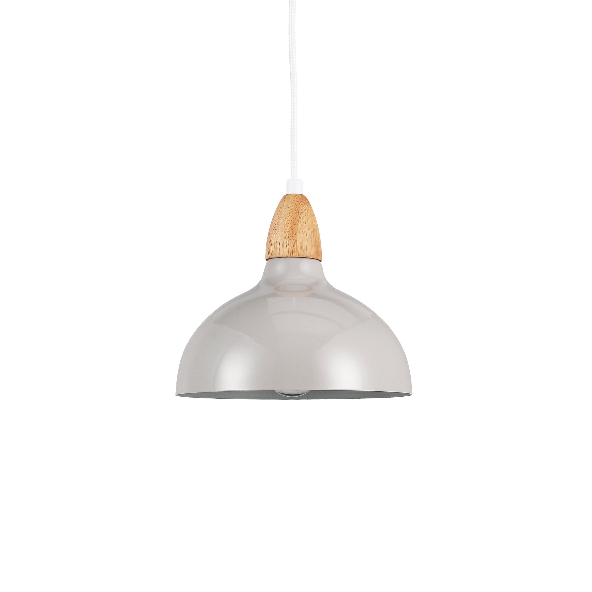 Oak Taklampa Ø19 Glossy Grå-Lampconcept.se