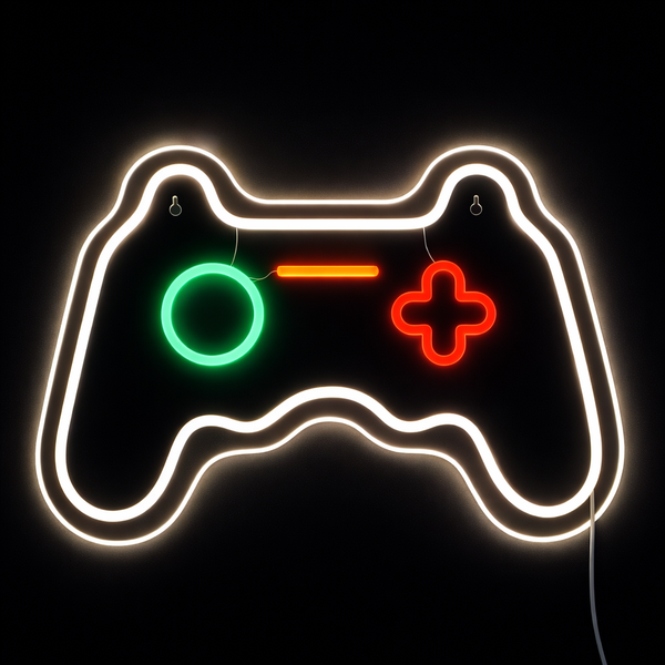 Joystick Neon Vägglampa Vit